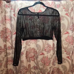 Torrid mesh black croptop